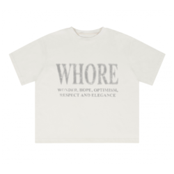 WHORE TEE OFF-WHITE