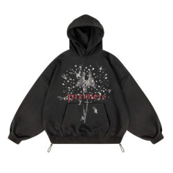 FLIES 600GSM HOODIE BLACK