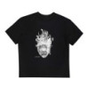 HEAD WITH FLAMES TEE BLACK