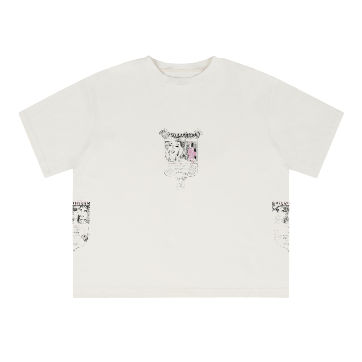 GIRL AND GUN TEE OFF-WHITE