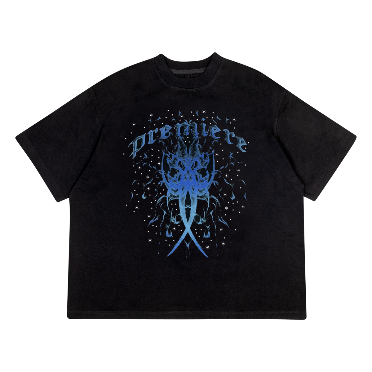 X CRYSTALS TEE BLACK
