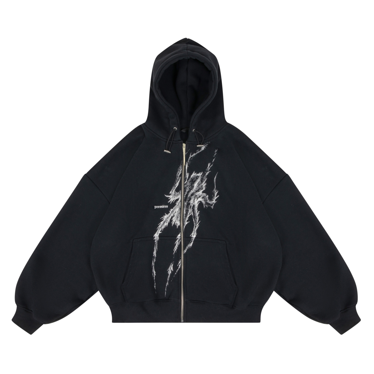 SPIDER ZIP HOODIE BLACK