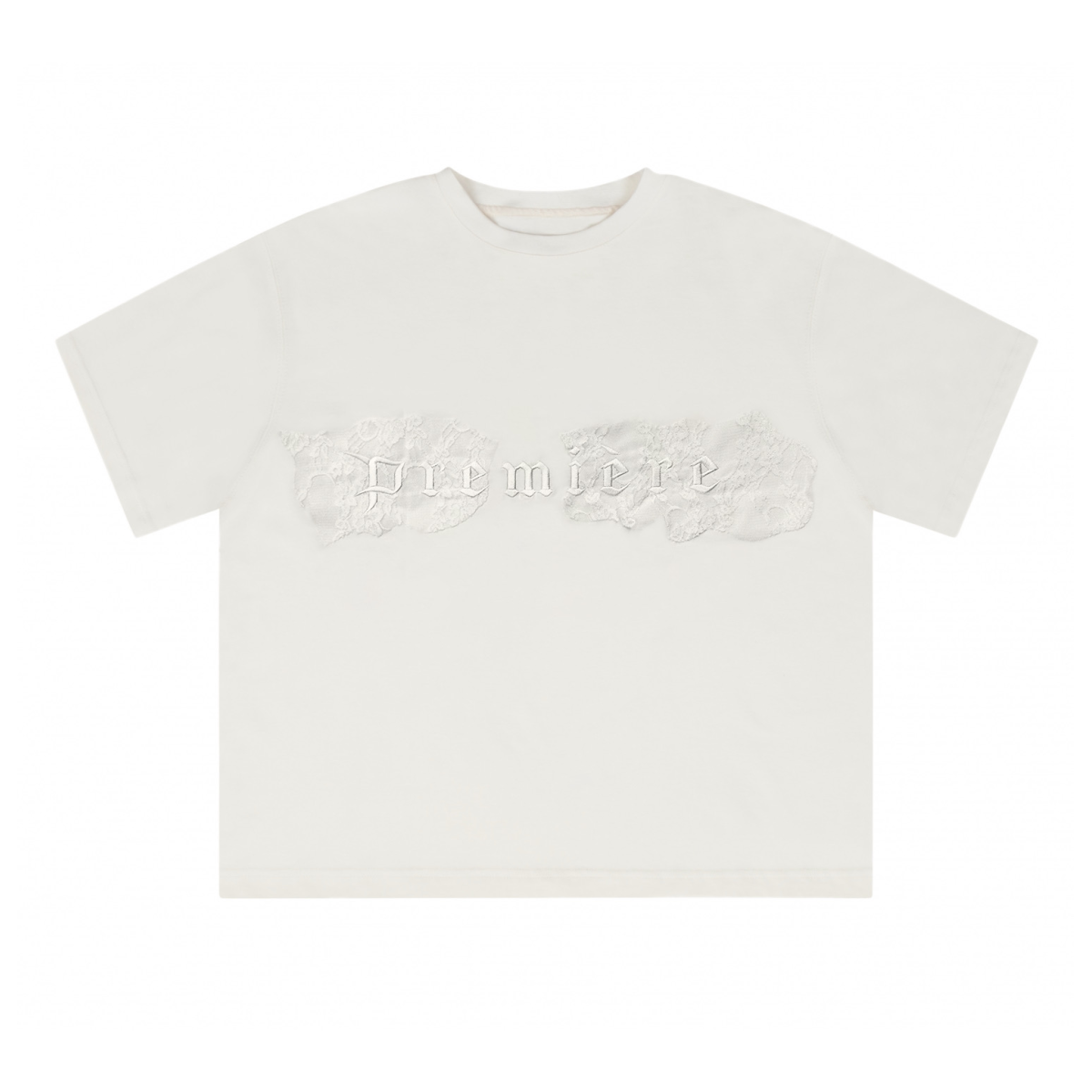 LACE TEE OFF-WHITE
