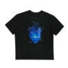 HEAD WITH FLAMES BLUE TEE