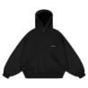 WIDE CUT BASIC HOODIE BLACK