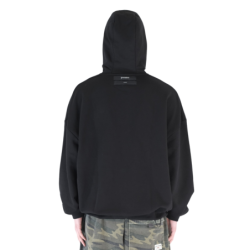 STRANGER ZIP HOODIE BLACK