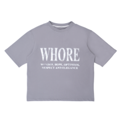 WHORE TEE GREY
