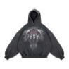 GOTHIC HOODIE WASHED BLACK
