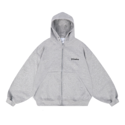 BASIC ZIP HOODIE GREY