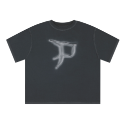 BIG P TEE WASHED BLACK