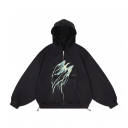 BIRD ZIP HOODIE BLACK