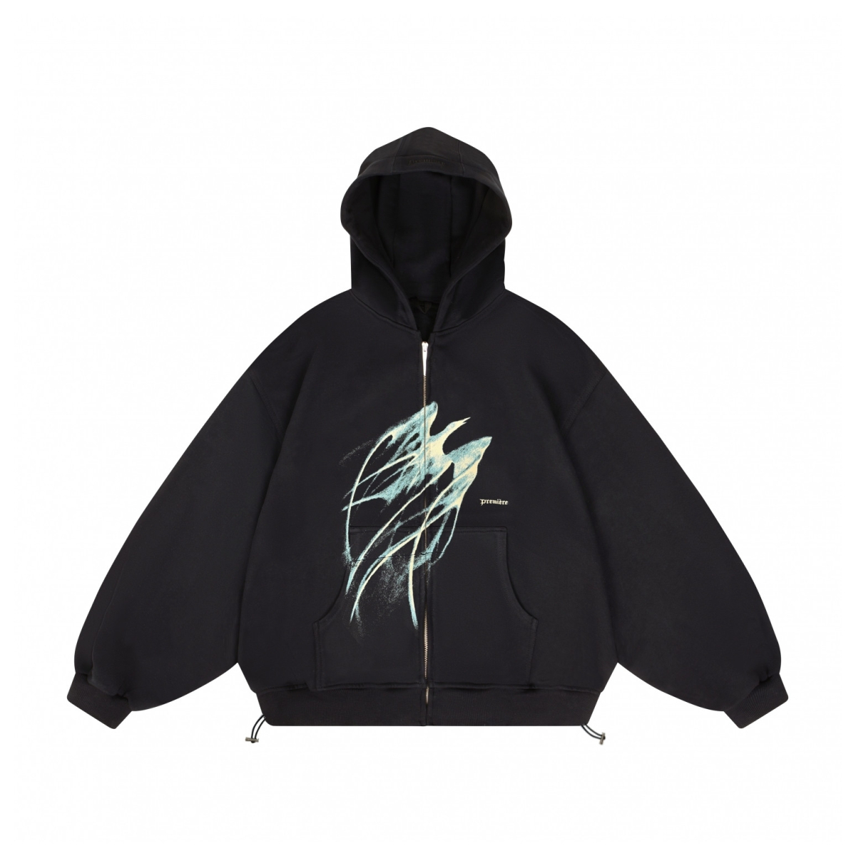BIRD ZIP HOODIE BLACK