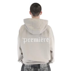 LOGO ZIP HOODIE BEIGE