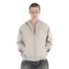 LOGO ZIP HOODIE BEIGE