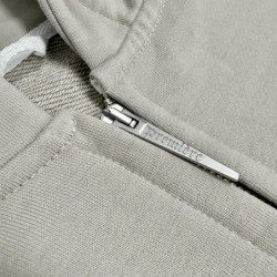 LOGO ZIP HOODIE BEIGE