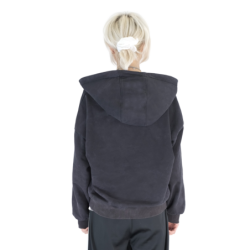 GOTHIC ZIP HOODIE WASHED BLACK