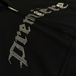 SPARKLE ZIP HOODIE BLACK