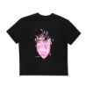 HEAD WITH FLAMES PINK TEE