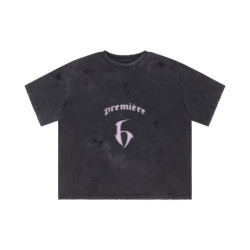 6 TEE DISTRESSED WASHED BLACK