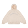 SPARKLE ZIP HOODIE CREAMY