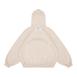SPARKLE ZIP HOODIE CREAMY